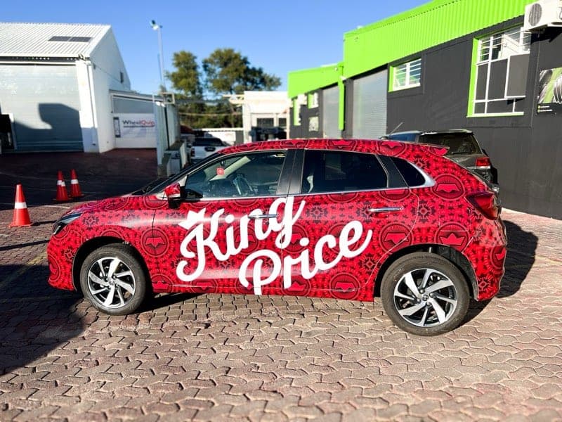 King Price Full Car Wrap Vehicle Branding project by Pixel House in Namibia