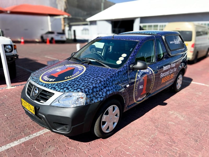 Hollard Insurance Car Wrap Vehicle Branding project by Pixel House in Namibia